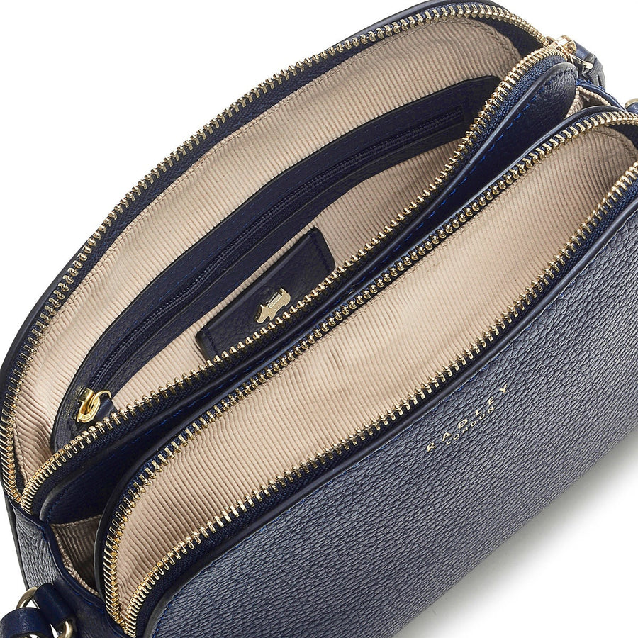 Dukes Place Leather Medium Ziptop Crossbody Bag in Ink - H1555401