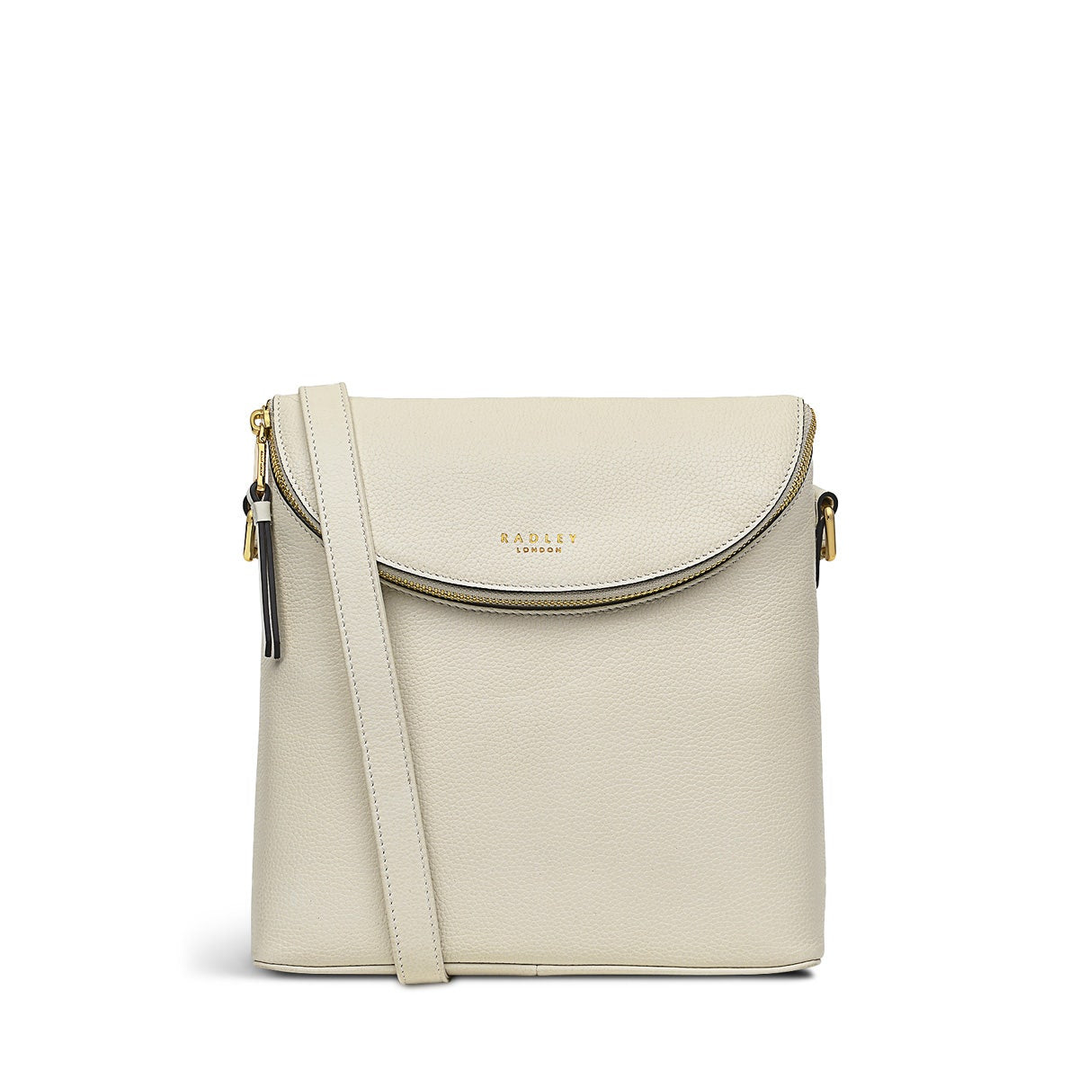 Crown Hill Leather Small Flapover Crossbody Bag in Chalk - H1571109