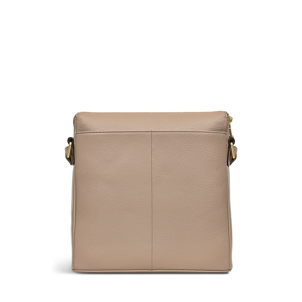 Crown Hill Leather Small Flapover Crossbody Bag in Silt - H1572266