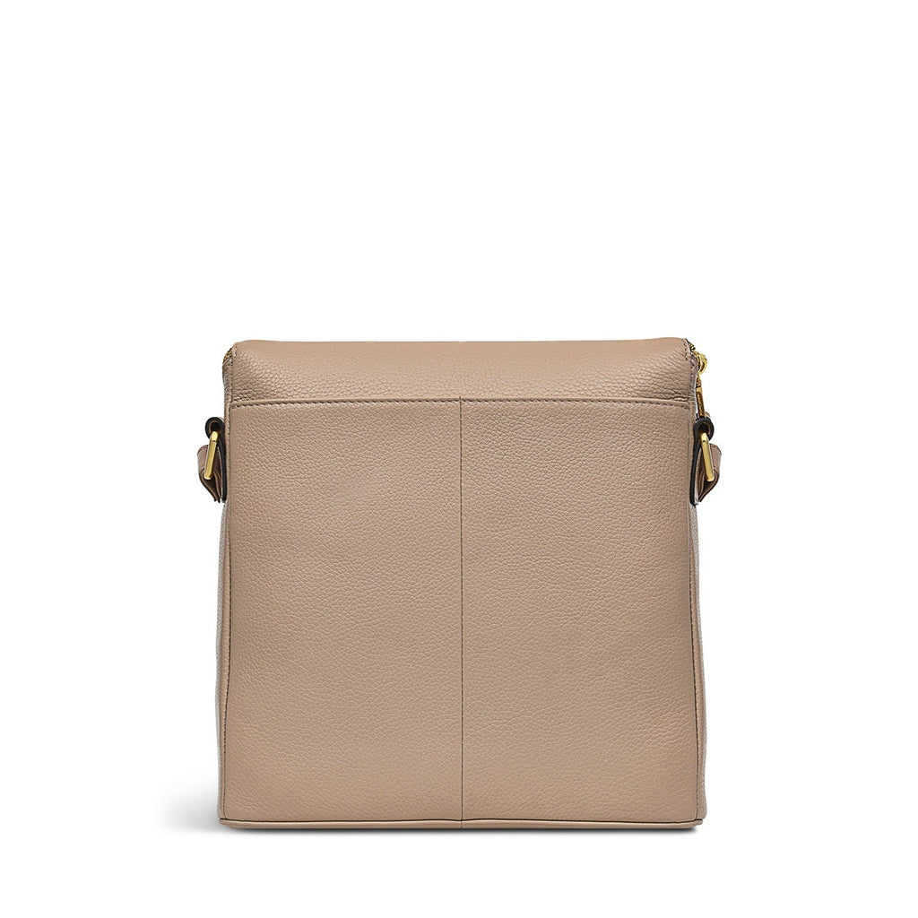 Crown Hill Leather Small Flapover Crossbody Bag in Silt - H1572266