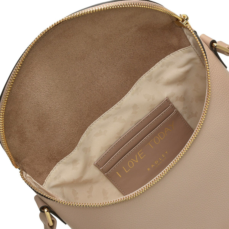 Crown Hill Leather Small Flapover Crossbody Bag in Silt - H1572266