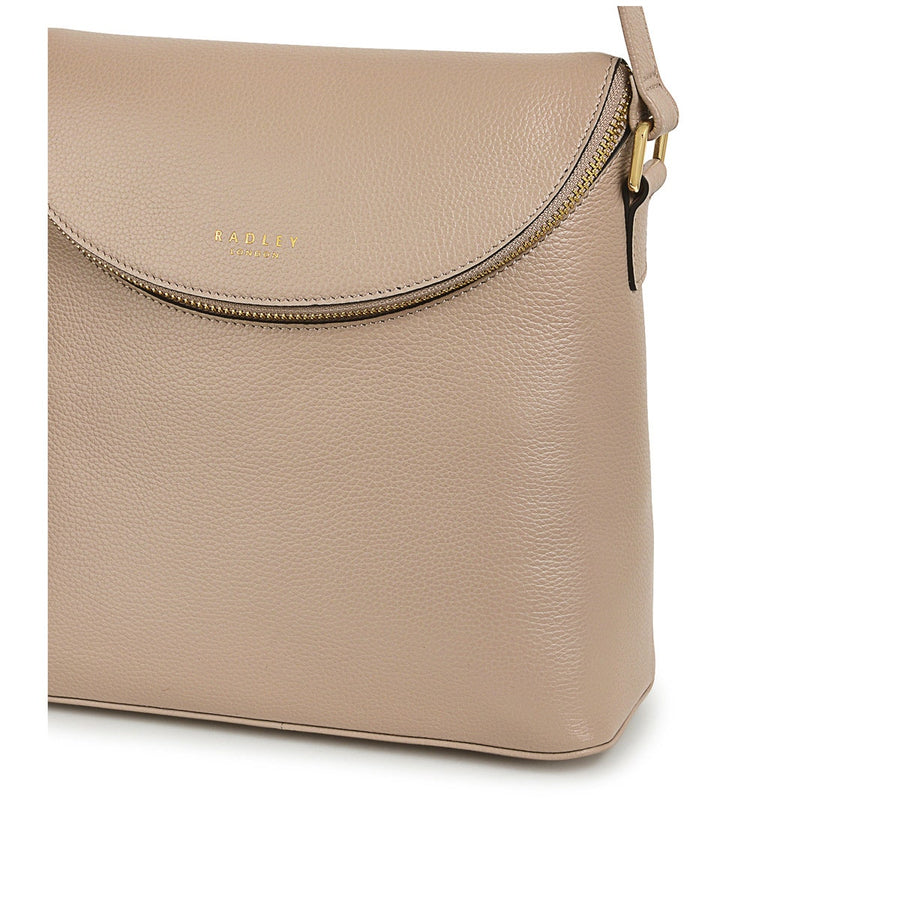 Crown Hill Leather Small Flapover Crossbody Bag in Silt - H1572266