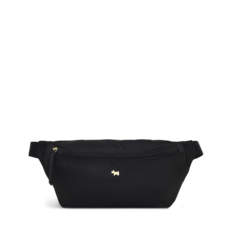 Chesil Place Leather Small Zip Around Bumbag Bag in Black - H1663001