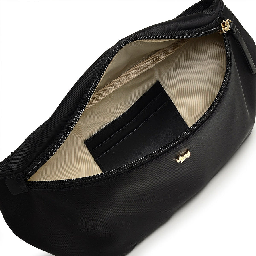 Chesil Place Leather Small Zip Around Bumbag Bag in Black - H1663001