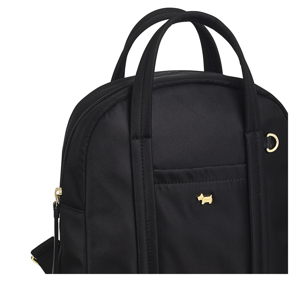 Chesil Place Leather Small Zip Around Backpack in Black - H1670001