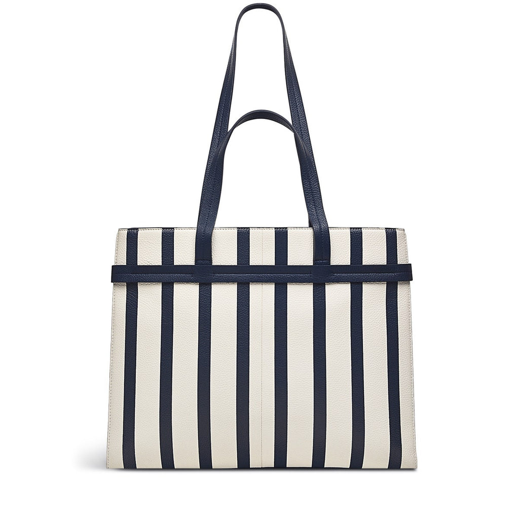Florence Road Leather Large Ziptop Shoulder Bag in Ink - H1672401