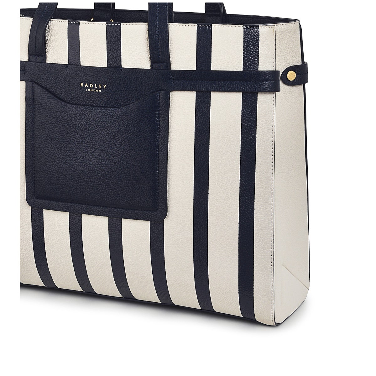 Florence Road Leather Large Ziptop Shoulder Bag in Ink - H1672401