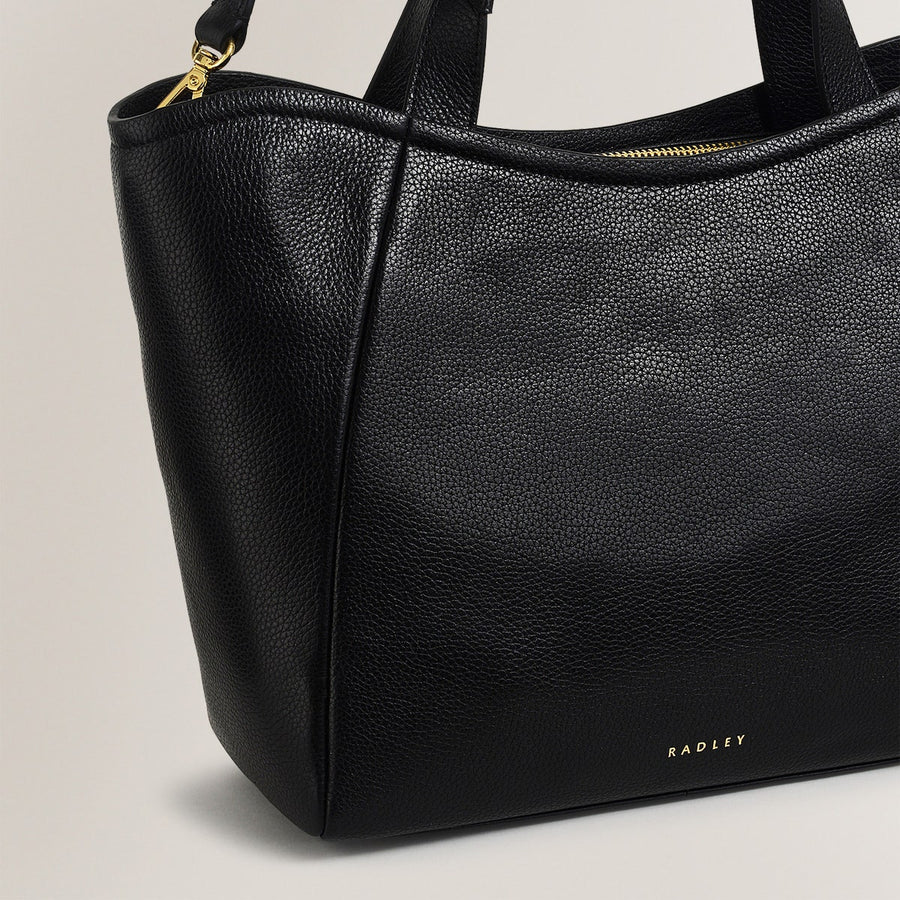 MUSWELL LANE MEDIUM ZIPTOP Satchel BLACK