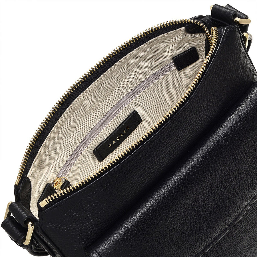 COLEBROOK CLOSE SMALL ZIPTOP CROSSBODY BLACK