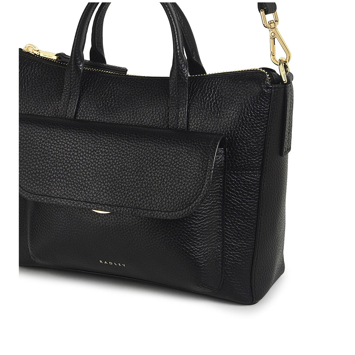 COLEBROOK CLOSE SMALL ZIPTOP Satchel BLACK