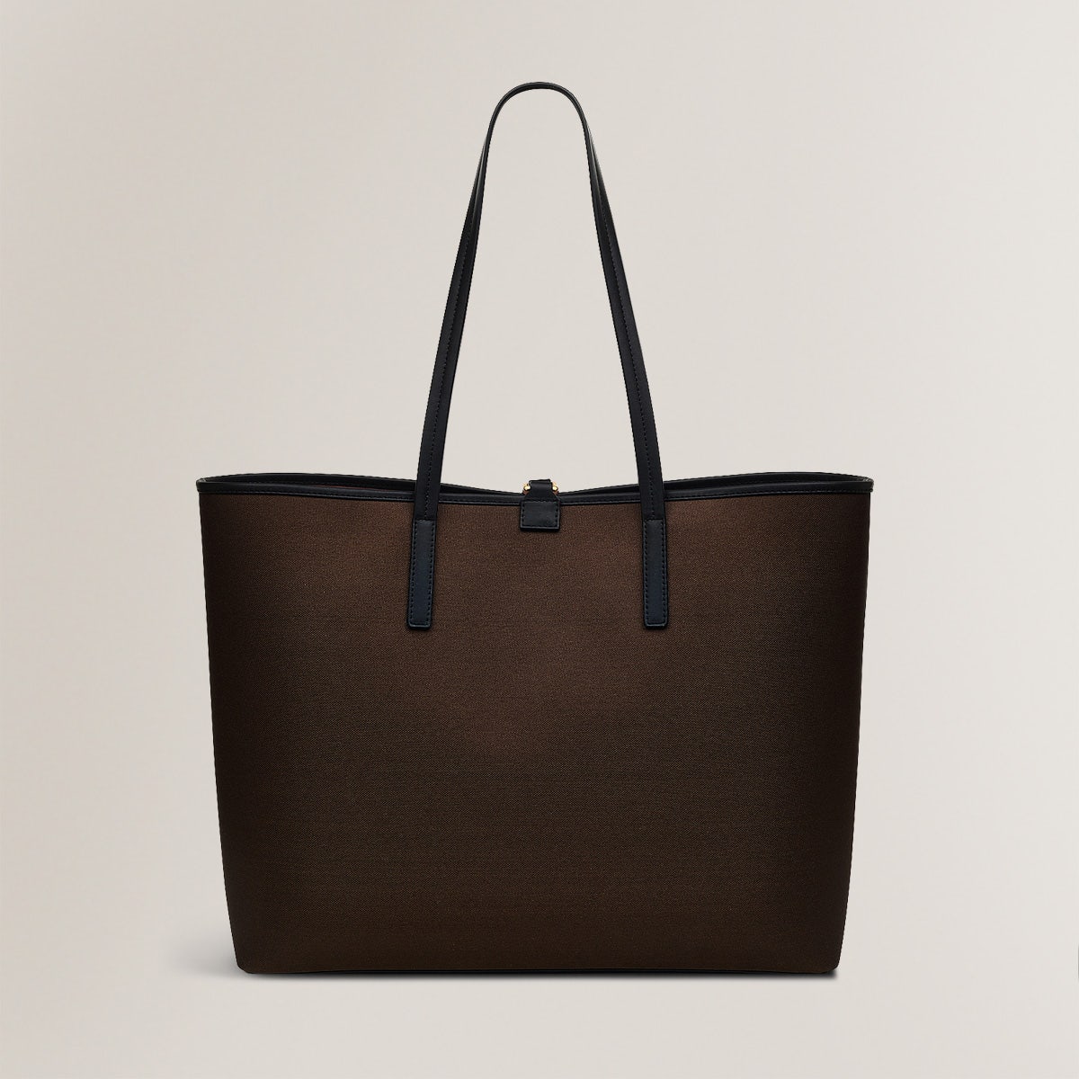 Addison Gardens Leather Large Open Top Tote Bag in Dark Oak - H1791209