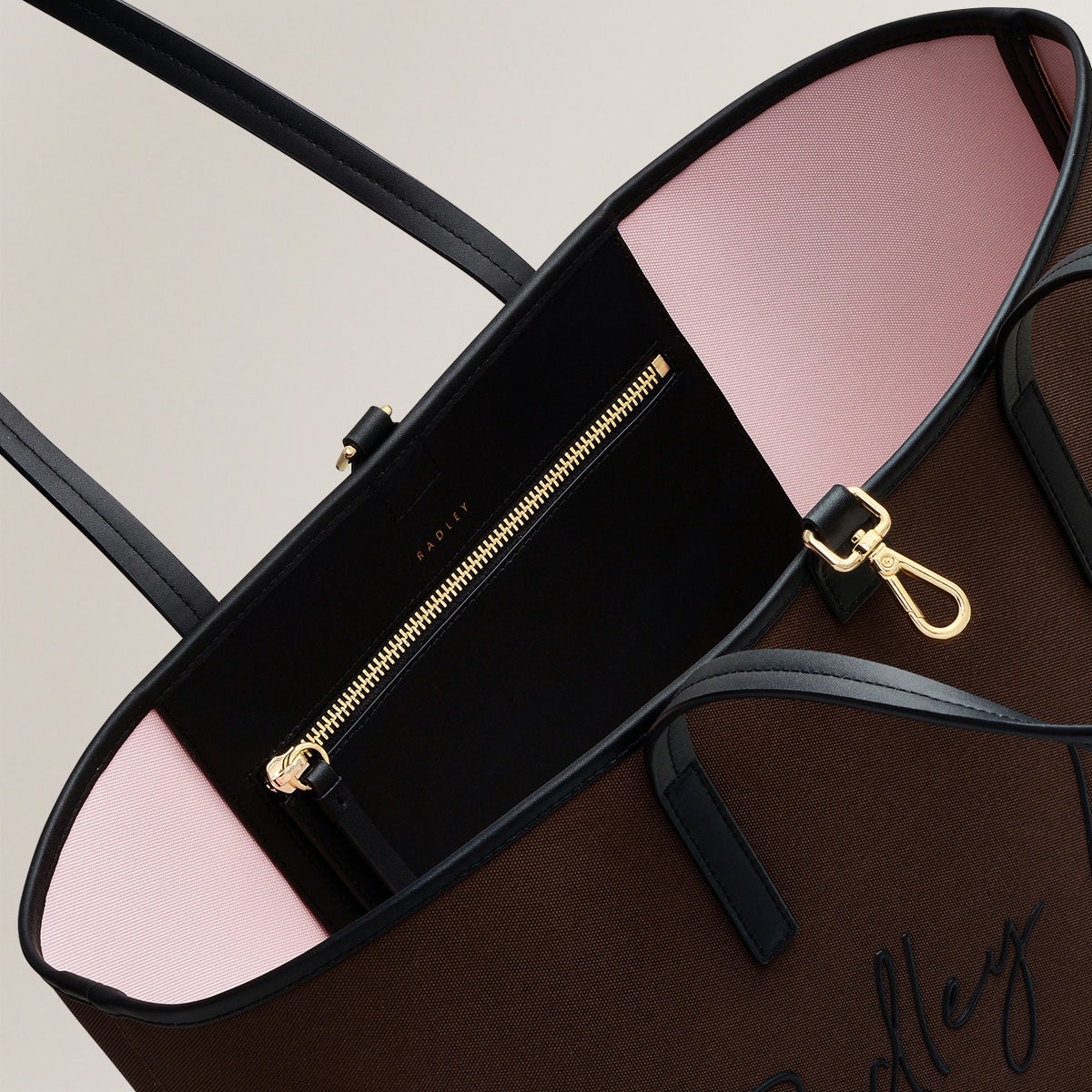 Dark Oak Large Open Top Tote | Addison Gardens AW24 | Radley London