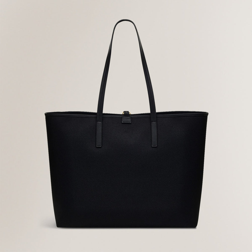 Addison Gardens Leather Large Open Top Tote Bag in Black - H1792001