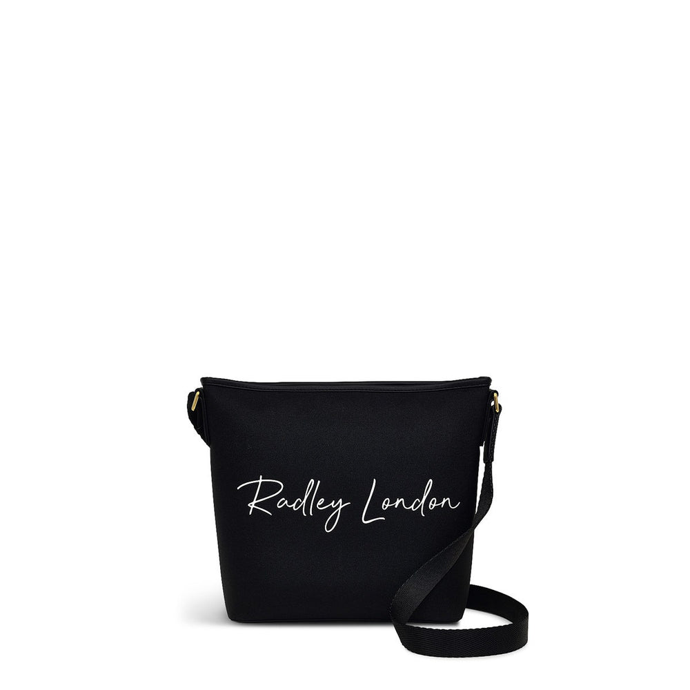 Addison Gardens Leather Small Ziptop Crossbody Bag in Black - H1794001