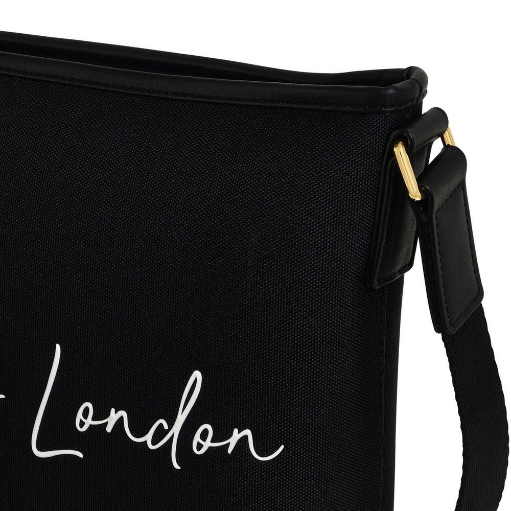 Addison Gardens Leather Small Ziptop Crossbody Bag in Black - H1794001
