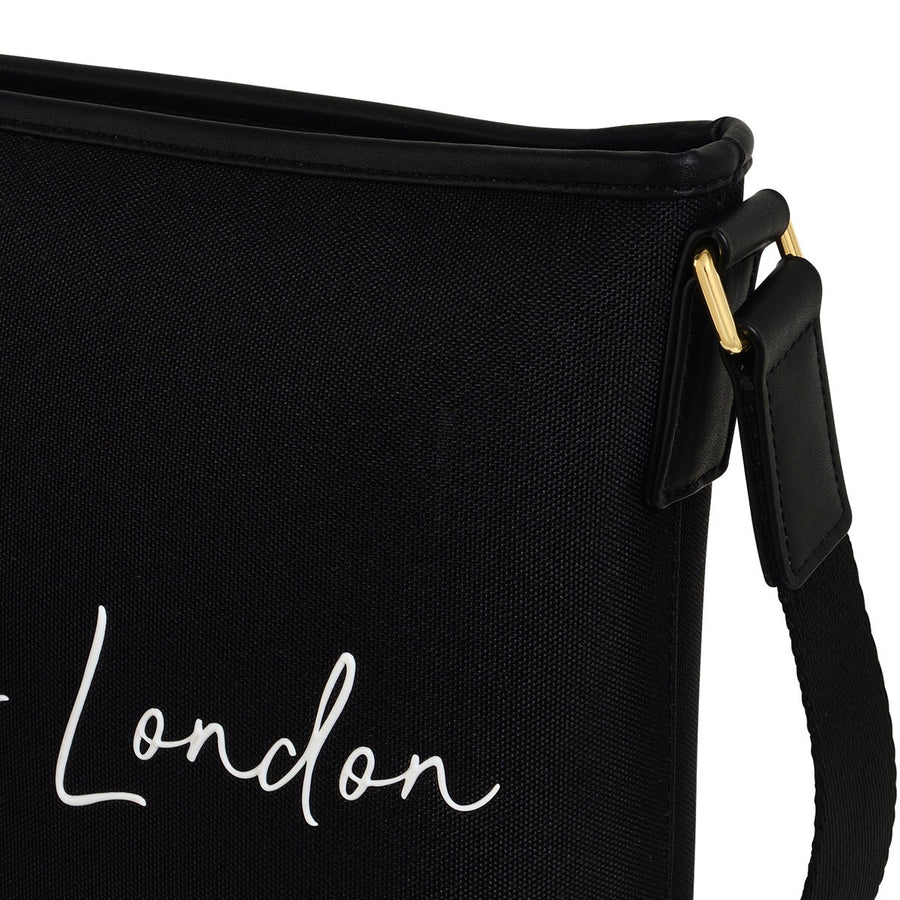 Addison Gardens Leather Small Ziptop Crossbody Bag in Black - H1794001