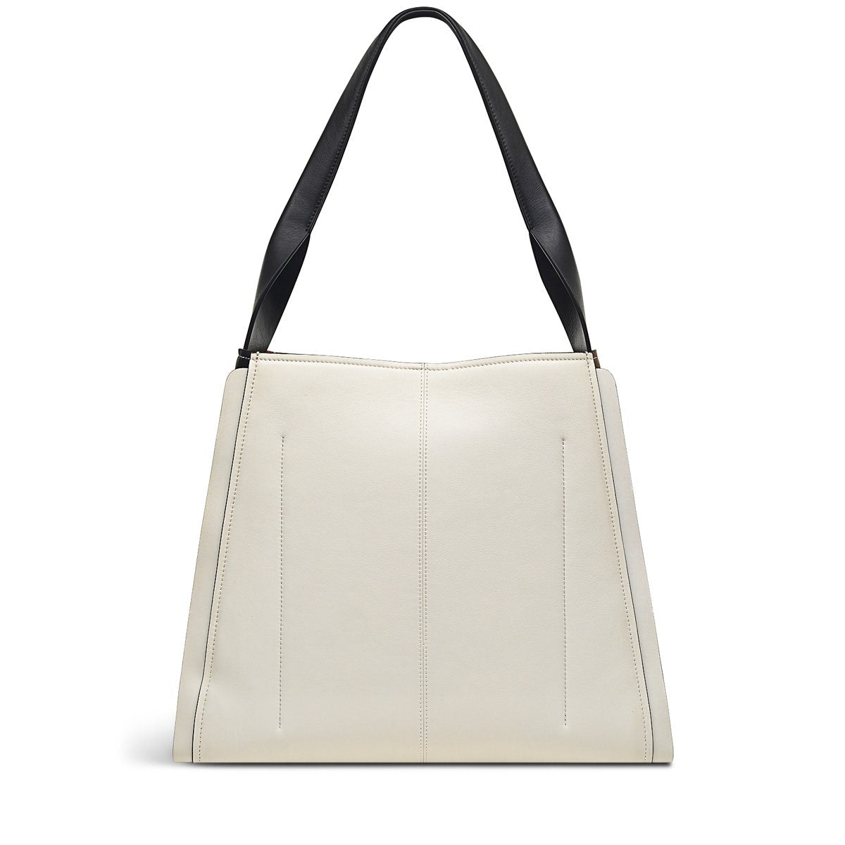 The Belgrave Leather Large Open Top Shoulder Bag in Chalk - H1991109