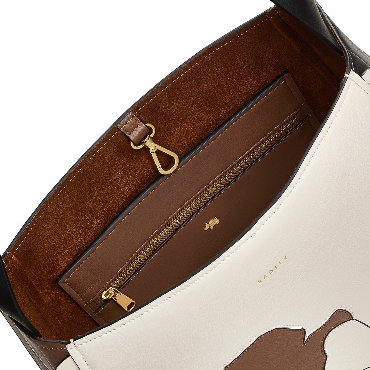 The Belgrave Leather Large Open Top Shoulder Bag in Chalk - H1991109