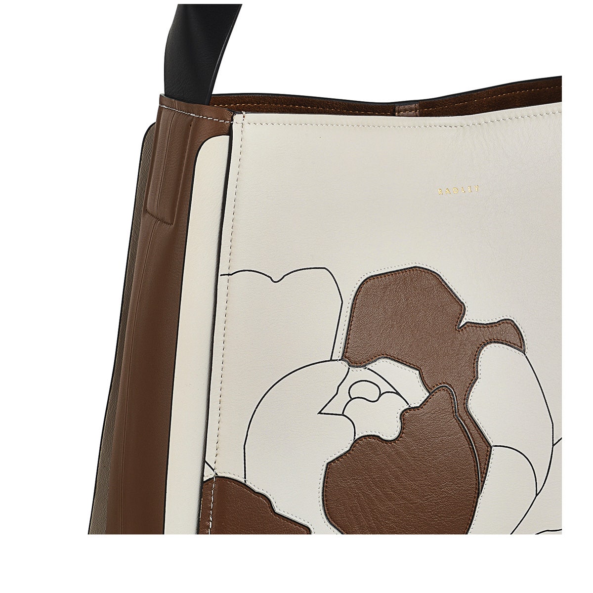 The Belgrave Leather Large Open Top Shoulder Bag in Chalk - H1991109