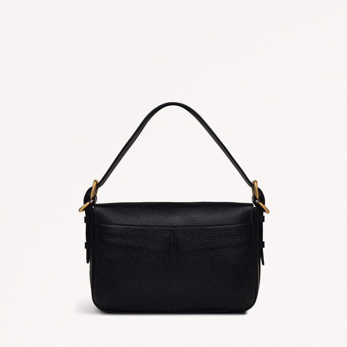 Grafton Street Leather Small Flapover Crossbody Bag in Black - H2004001