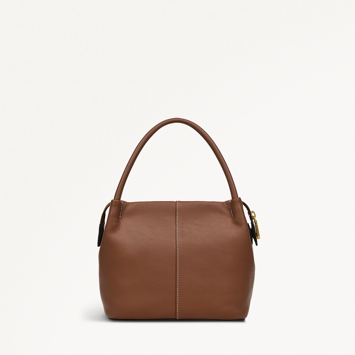 Ivydale Road Leather Small Ziptop Crossbody Bag in Saddle - H2008211