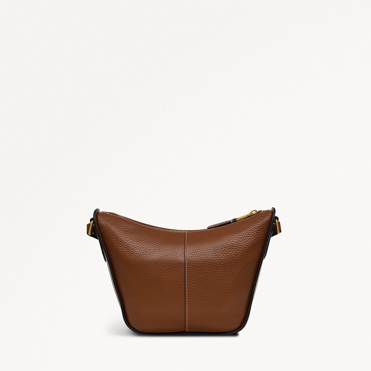 Oak Street Leather Small Ziptop Crossbody Bag in Saddle - H2011211
