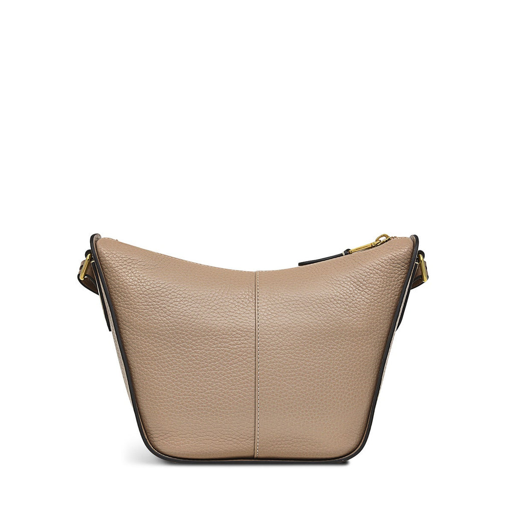 Oak Street Leather Small Ziptop Crossbody Bag in Silt - H2012266