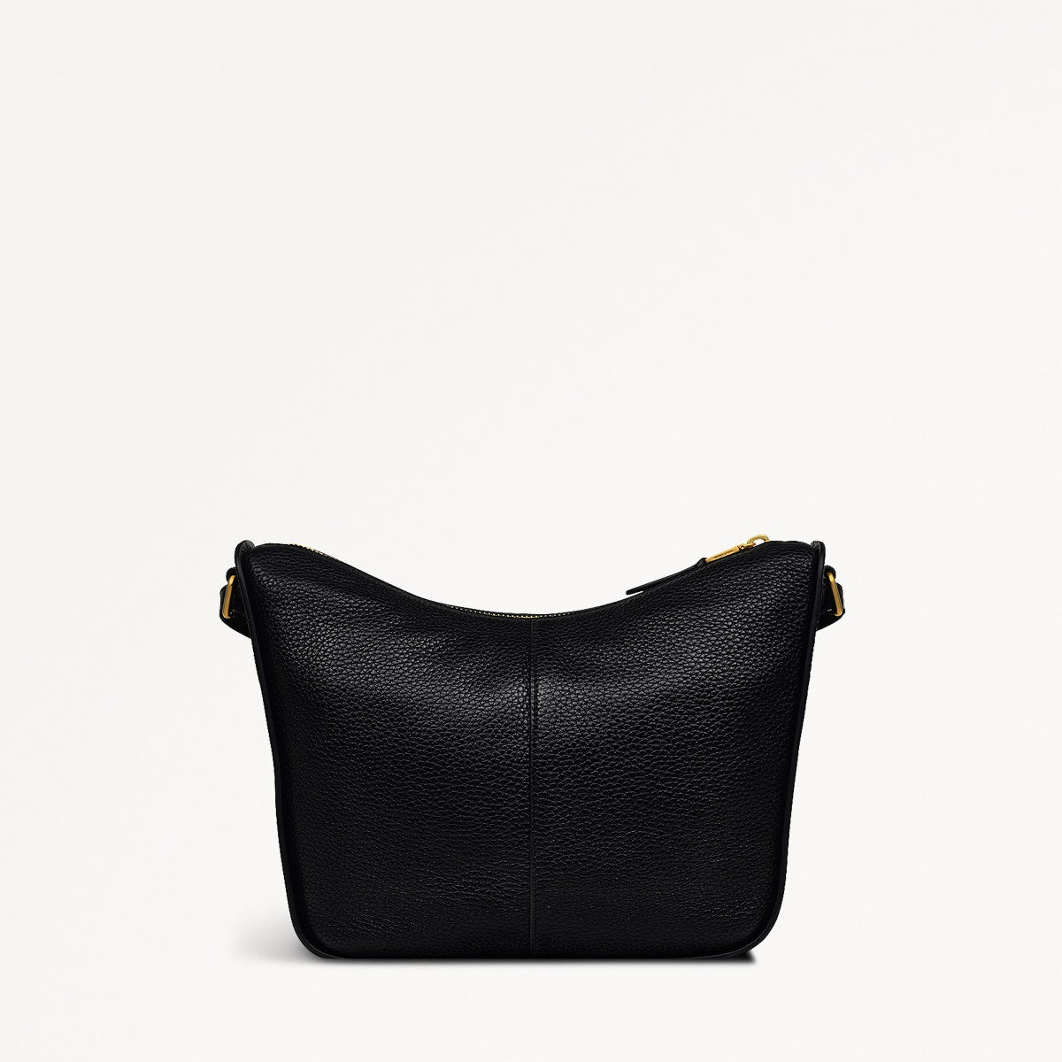 Oak Street Leather Medium Ziptop Crossbody Bag in Black - H2015001