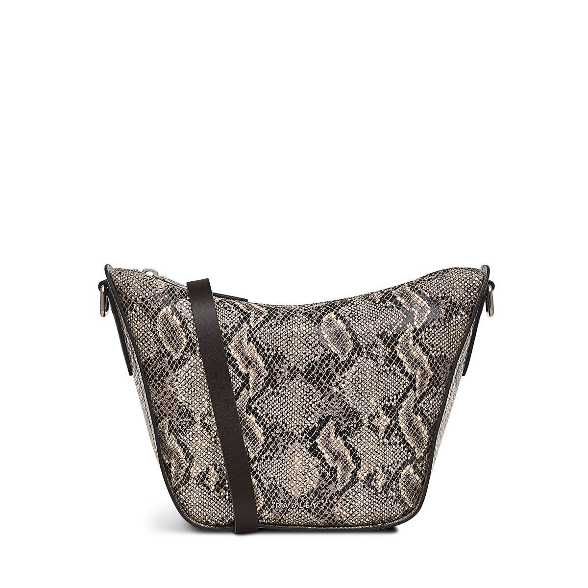 Oak Street Leather Small Ziptop Crossbody Bag in Chalk - H2024109