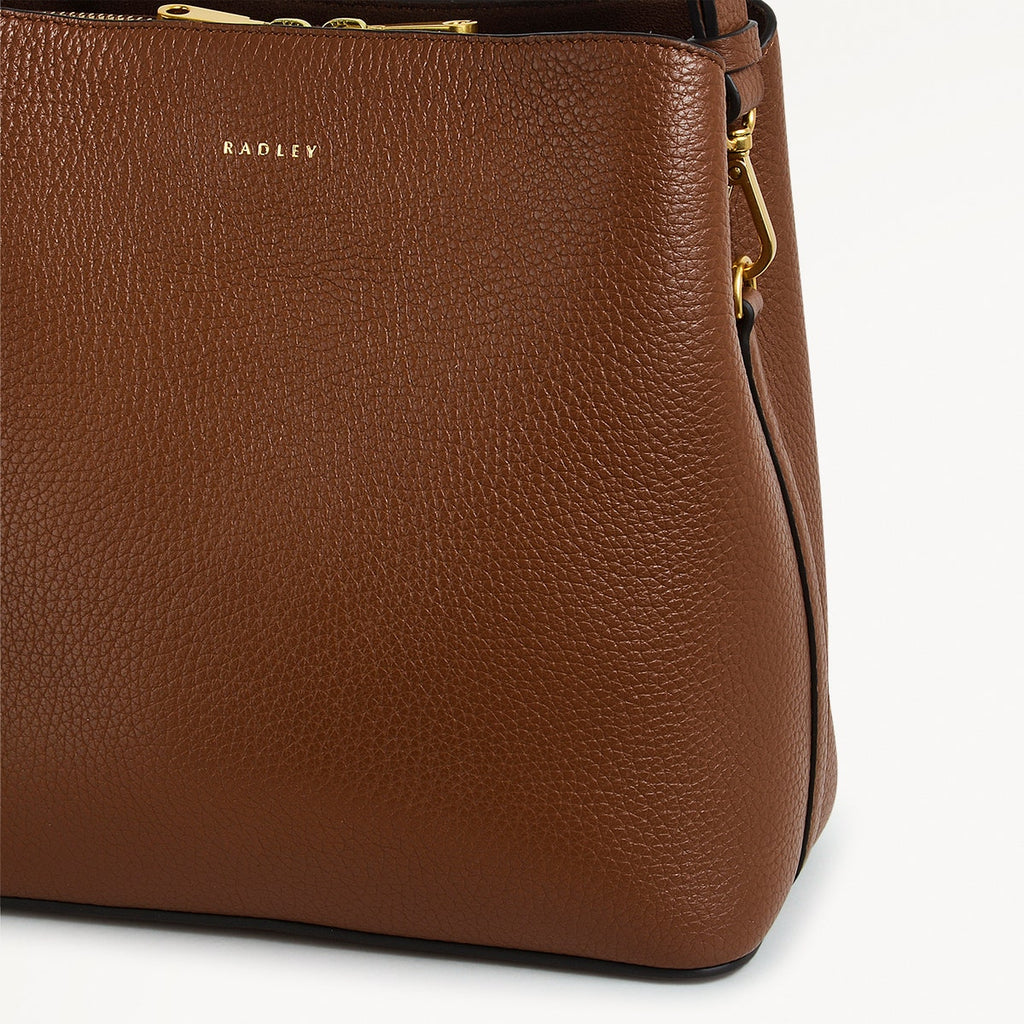 Dukes Place Leather Medium Compartment Crossbody Bag in Saddle - H2027211