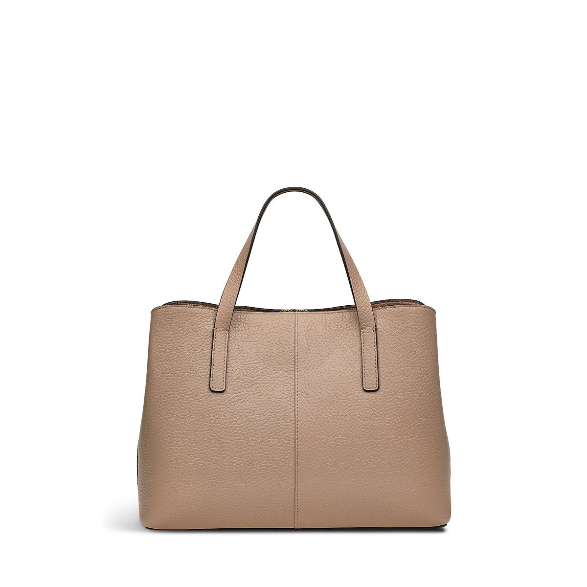 Dukes Place Leather Medium Ziptop Satchel Bag in Silt - H2033266