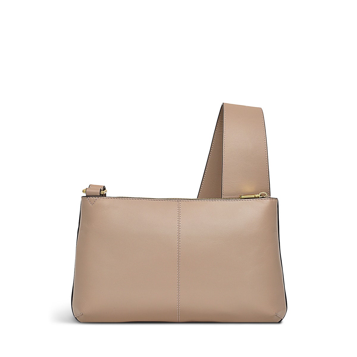 Pockets Leather Small Ziptop Crossbody Bag in Silt - H2042266