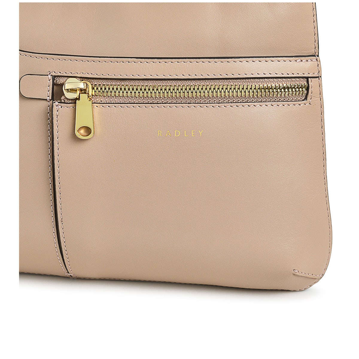 Pockets Leather Small Ziptop Crossbody Bag in Silt - H2042266