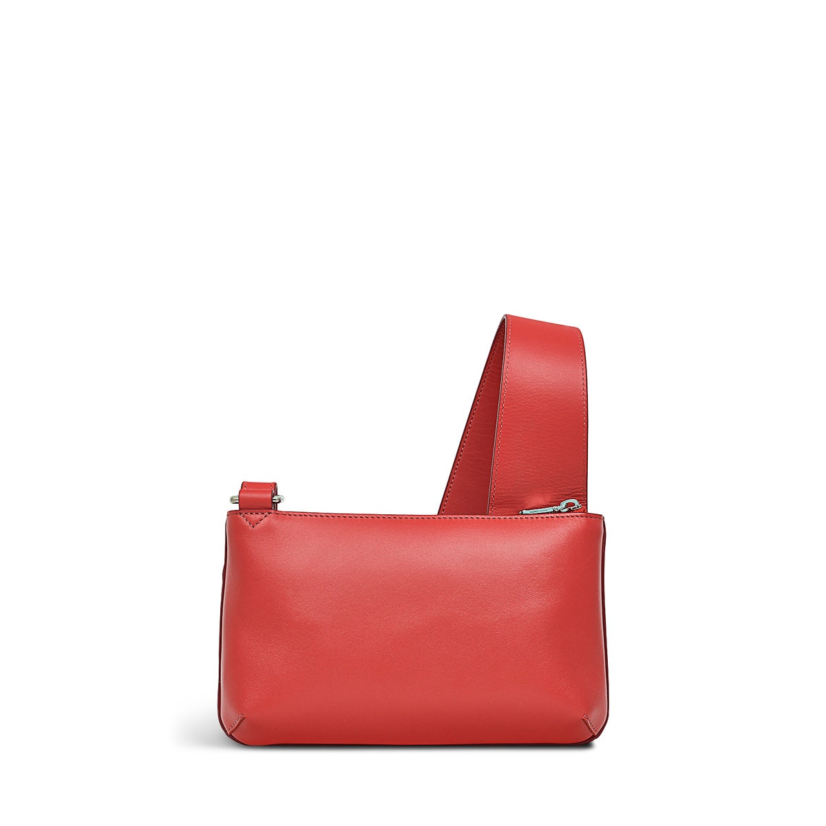 Pockets Leather Mini Ziptop Crossbody Bag in Lava - H2045625