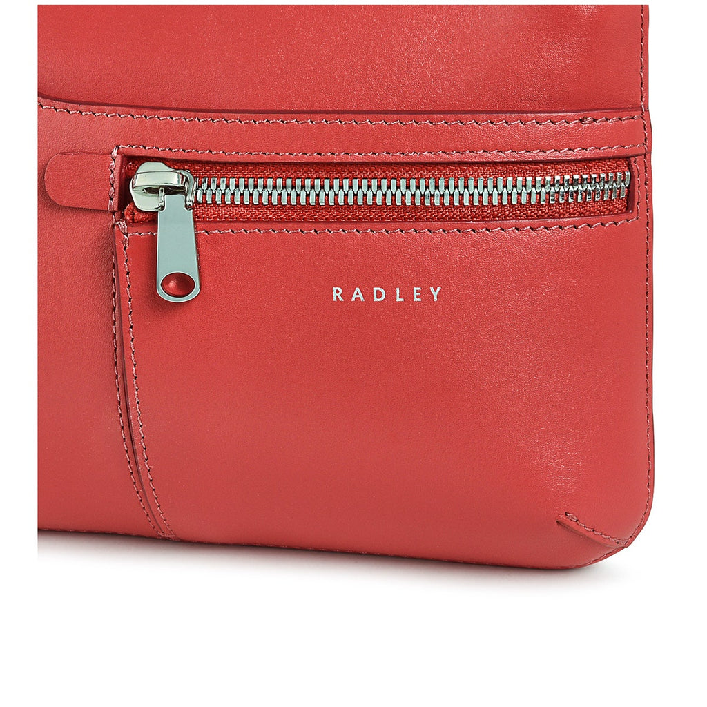 Pockets Leather Mini Ziptop Crossbody Bag in Lava - H2045625