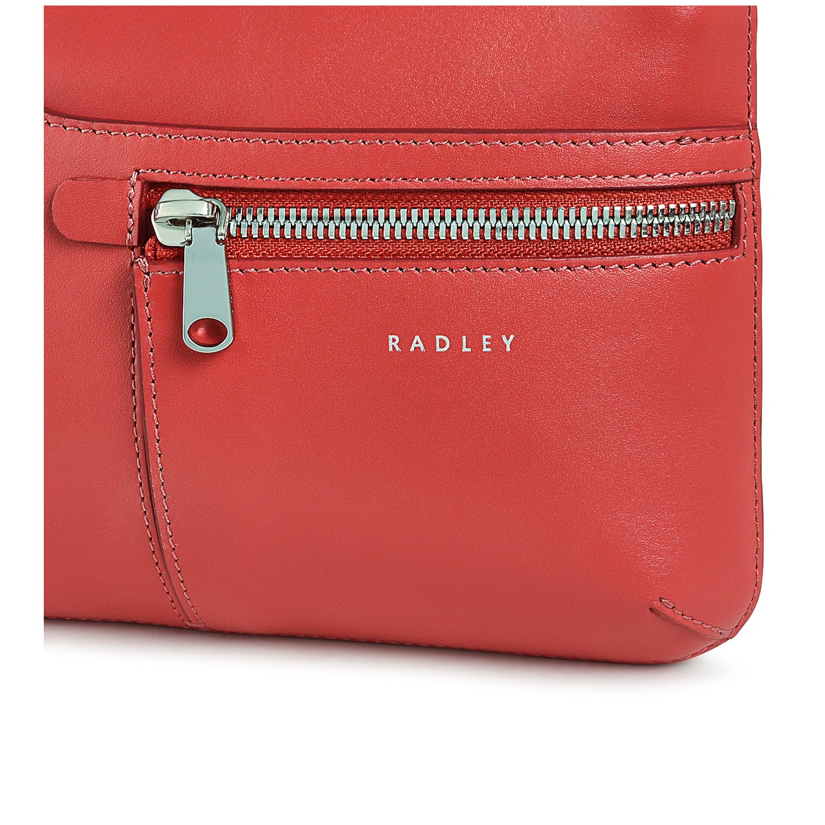 Pockets Leather Mini Ziptop Crossbody Bag in Lava - H2045625