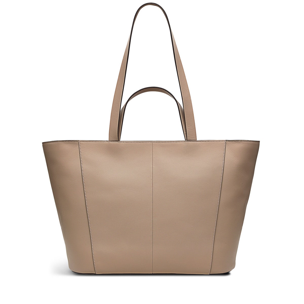 Pockets Leather Large Ziptop Tote Bag in Silt - H2049266
