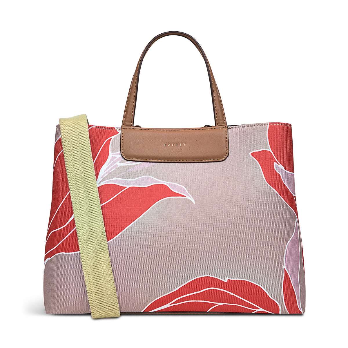 Southwell Gardens Fabric Medium Ziptop Satchel Bag in Silt - H2053266