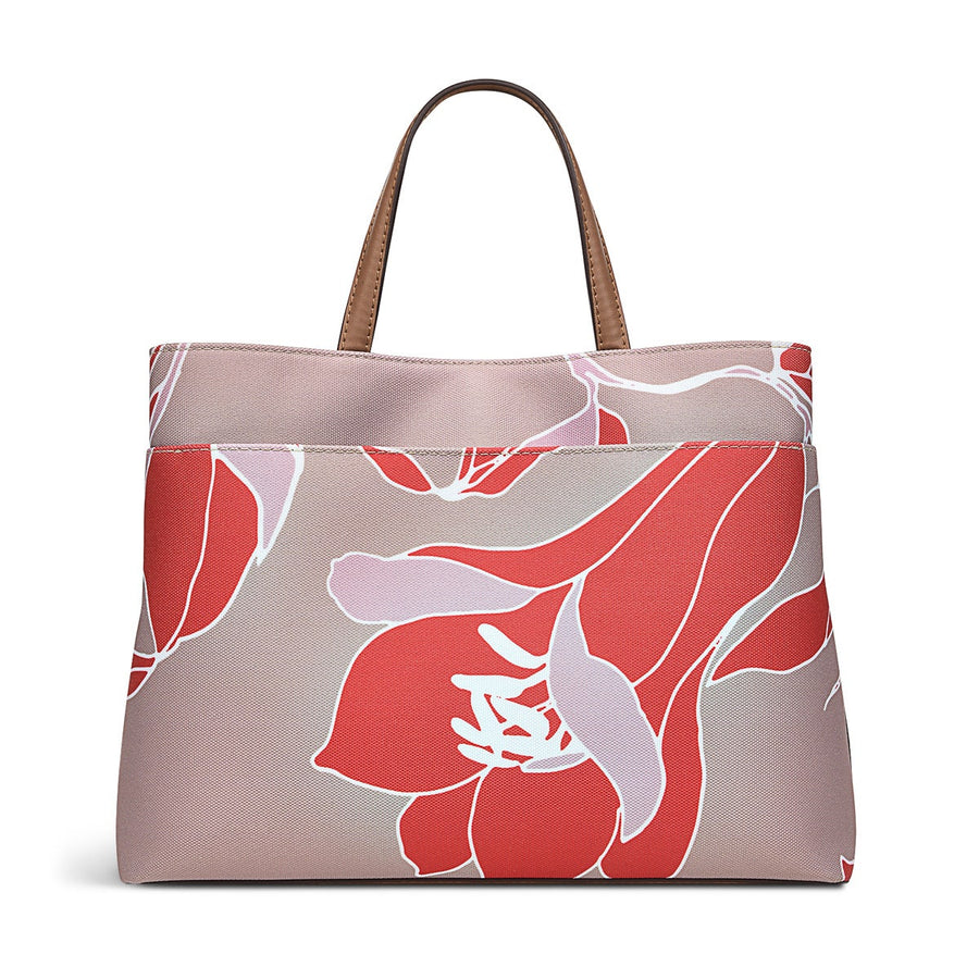 Southwell Gardens Fabric Medium Ziptop Satchel Bag in Silt - H2053266