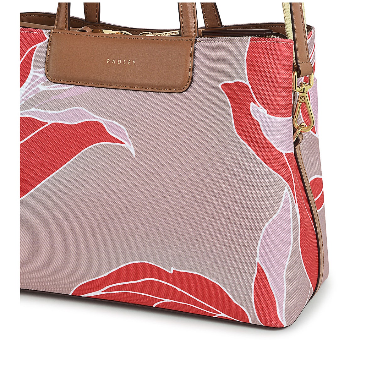 Southwell Gardens Fabric Medium Ziptop Satchel Bag in Silt - H2053266