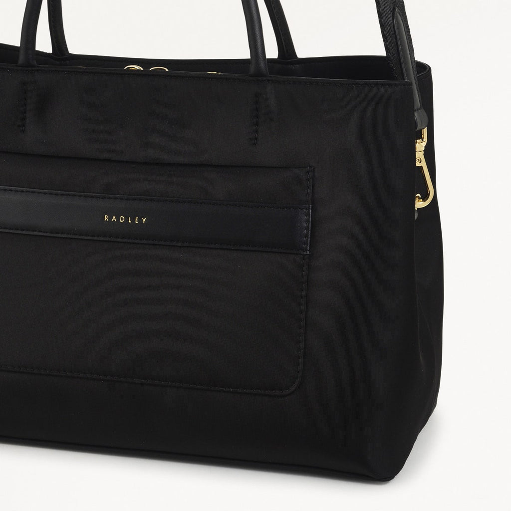 Holland Park Fabric Medium Ziptop Grab Bag in Black - H2057001
