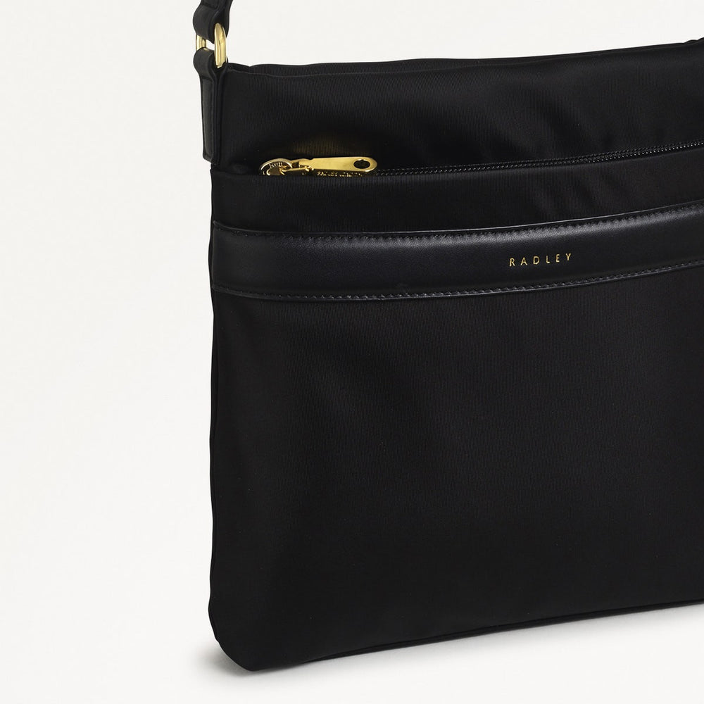 Holland Park Fabric Small Ziptop Crossbody Bag in Black - H2058001