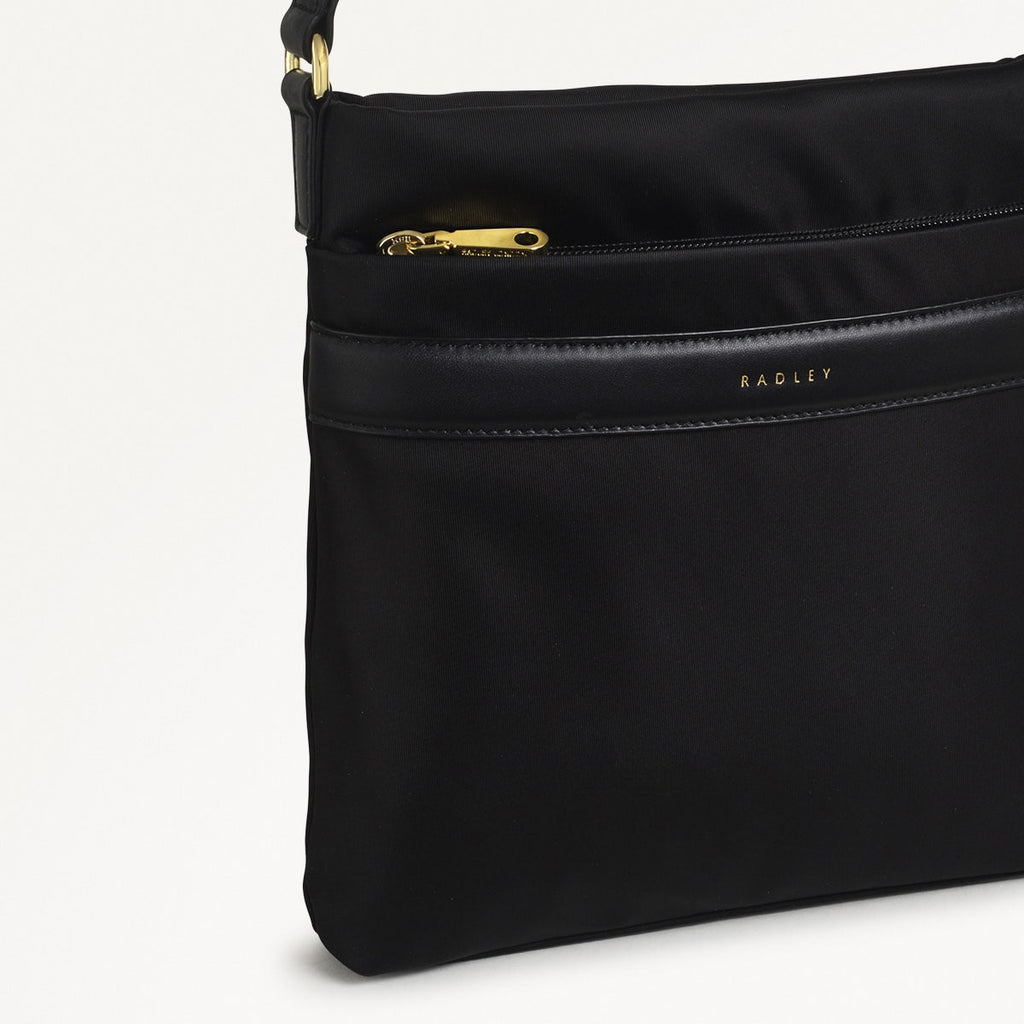 Holland Park Fabric Small Ziptop Crossbody Bag in Black - H2058001