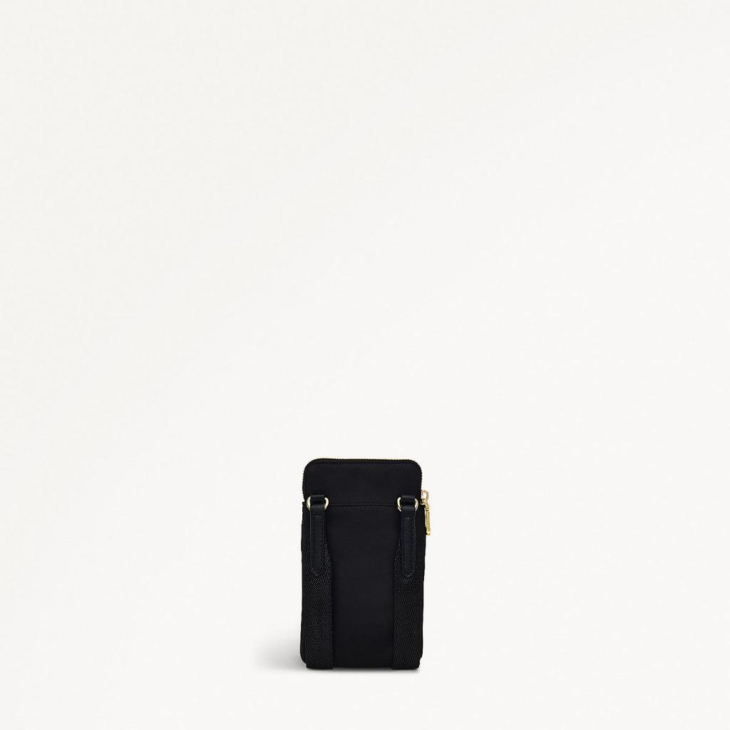 Holland Park Fabric Medium Zip Around Phone Crossbody Bag in Black - H2059001