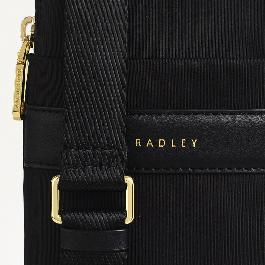 Holland Park Fabric Medium Zip Around Phone Crossbody Bag in Black - H2059001