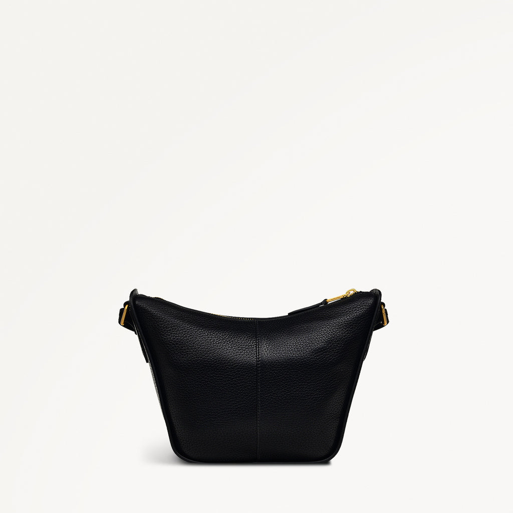 Oak Street Leather Small Ziptop Crossbody Bag in Black - H2065001