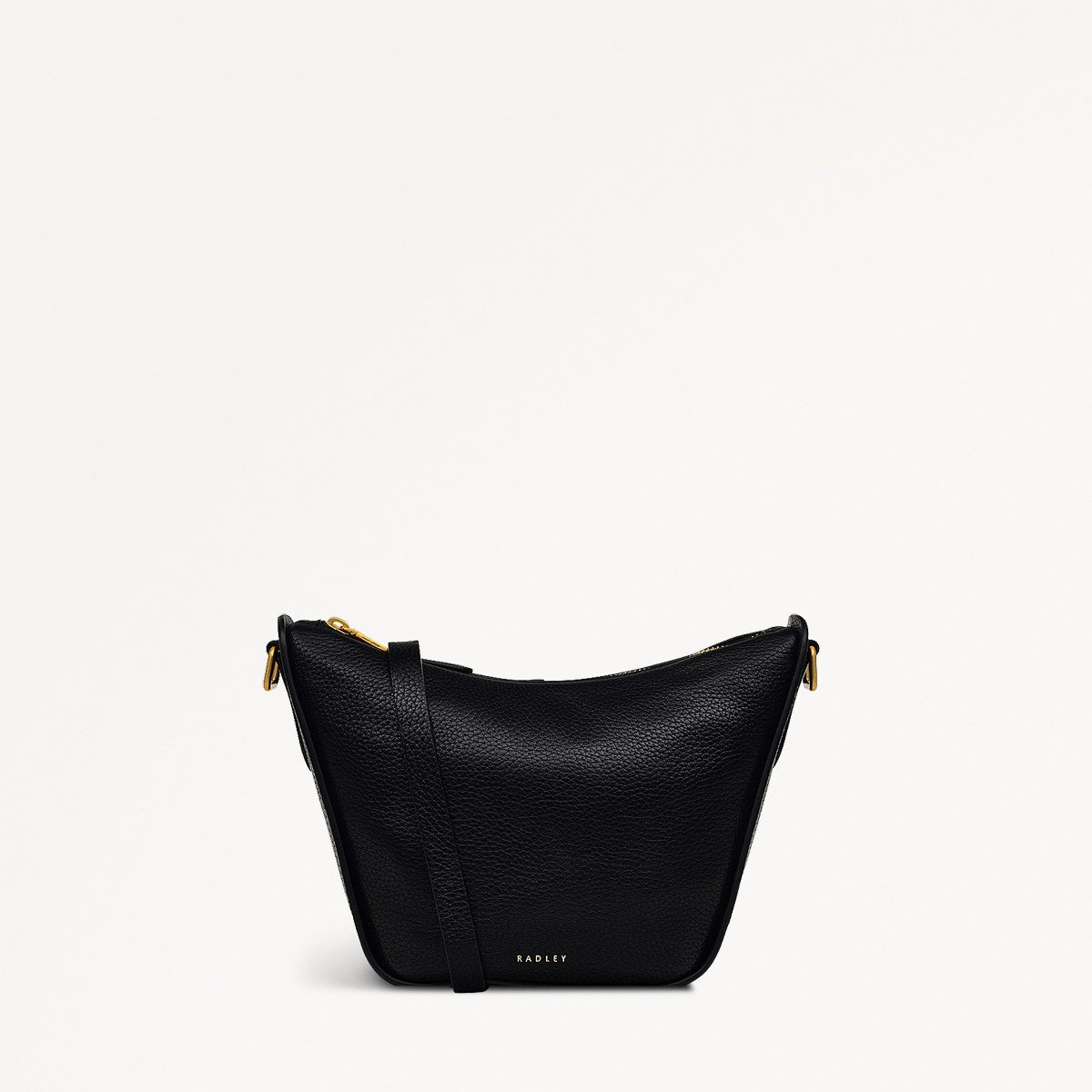 Oak Street Leather Small Ziptop Crossbody Bag in Black - H2065001
