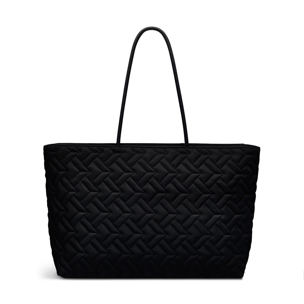Holland Park Fabric Large Ziptop Tote Bag in Black - H2070001