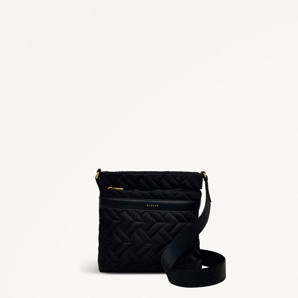 Holland Park Fabric Small Ziptop Crossbody Bag in Black - H2071001