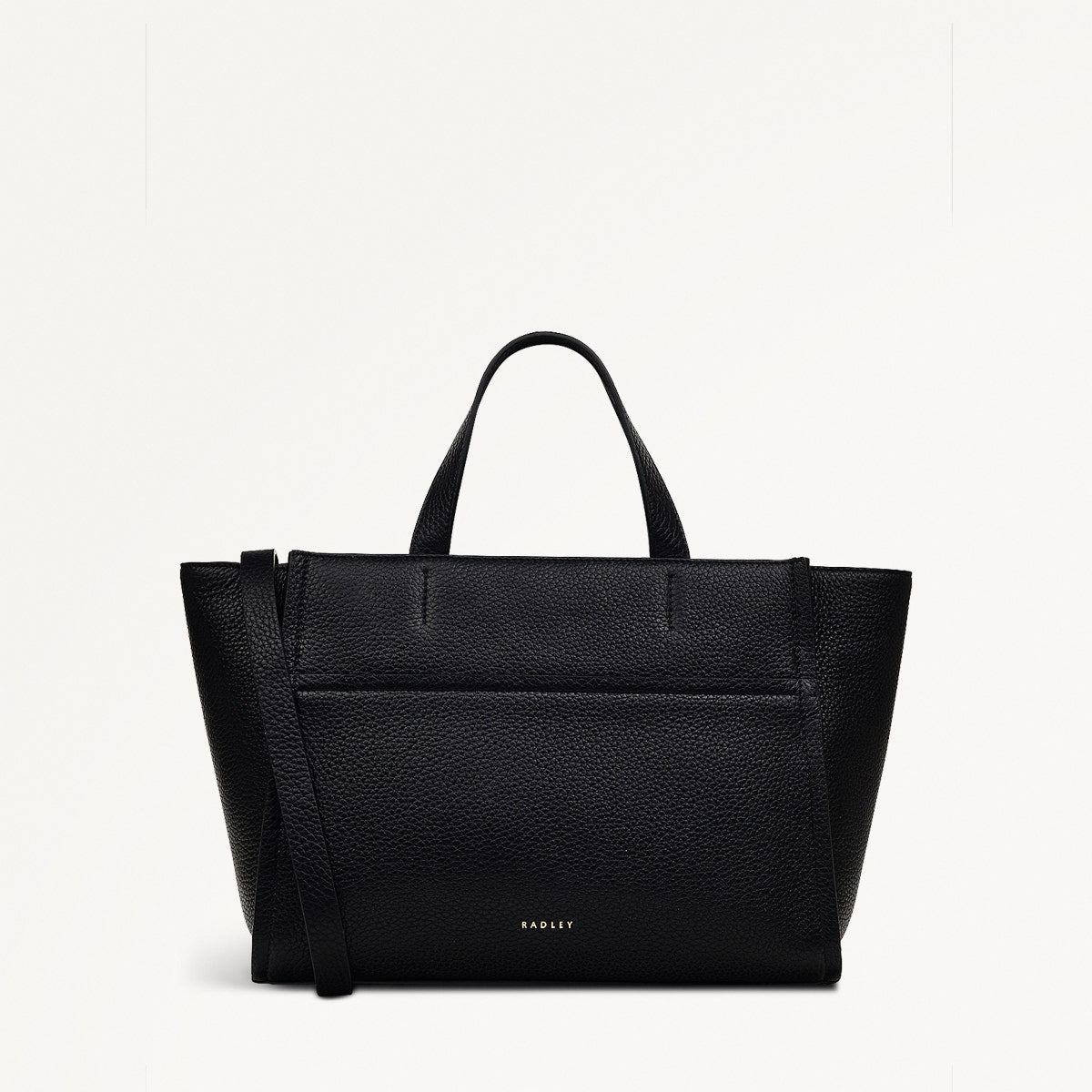 Oak Street Leather Medium Ziptop Grab Bag in Black - H2073001